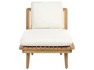 Garden Lounge Set with Table 4 Seater ACCADIA Certified Acacia Wood Light Beige_952774