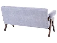Sofa 2 Seater TAMRE Chenille Light Blue/ Dark Brown_1183259