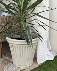 Kukkaruukku MAIZE 43 cm Vaaleanbeige_1017577