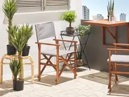 Balcony Table UDINE 70 cm 69 cm Acacia Wood Brown_810094