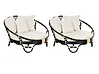 Set of 2 Garden Daybeds ROSSANO Rattan Black