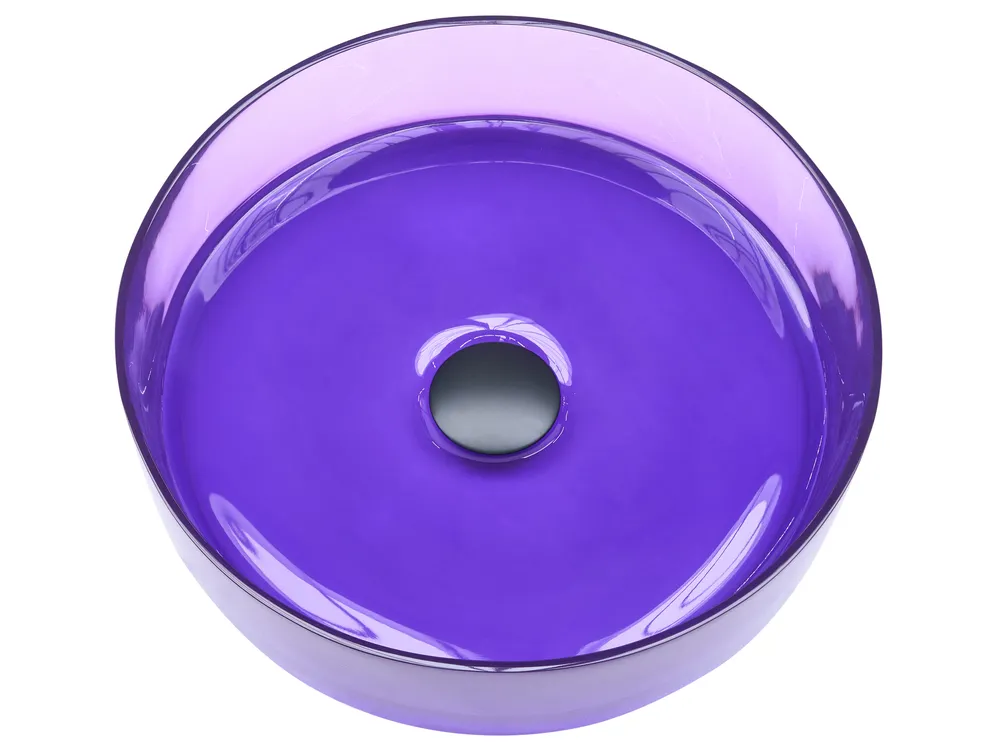 Countertop Basin TOLOSA ⌀ 360 mm Solid Surface Purple_1009486