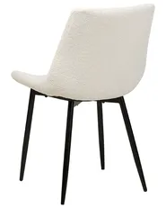 Set of 2 Dining Chairs AVILLA Boucle White_877485