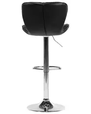 Set of 2 Bar Chairs VALETTA Swivel Faux Leather Black_782049