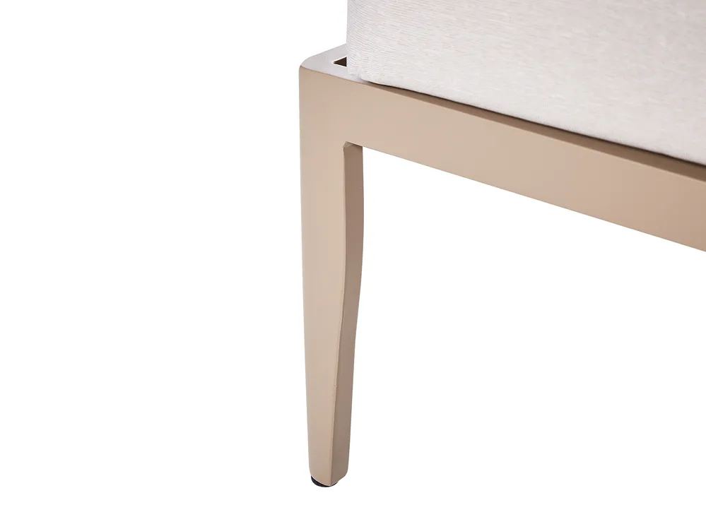 Garden Corner Sofa with Table 6 Seater RIMA III Modular Metal Light Beige Left Hand_908301