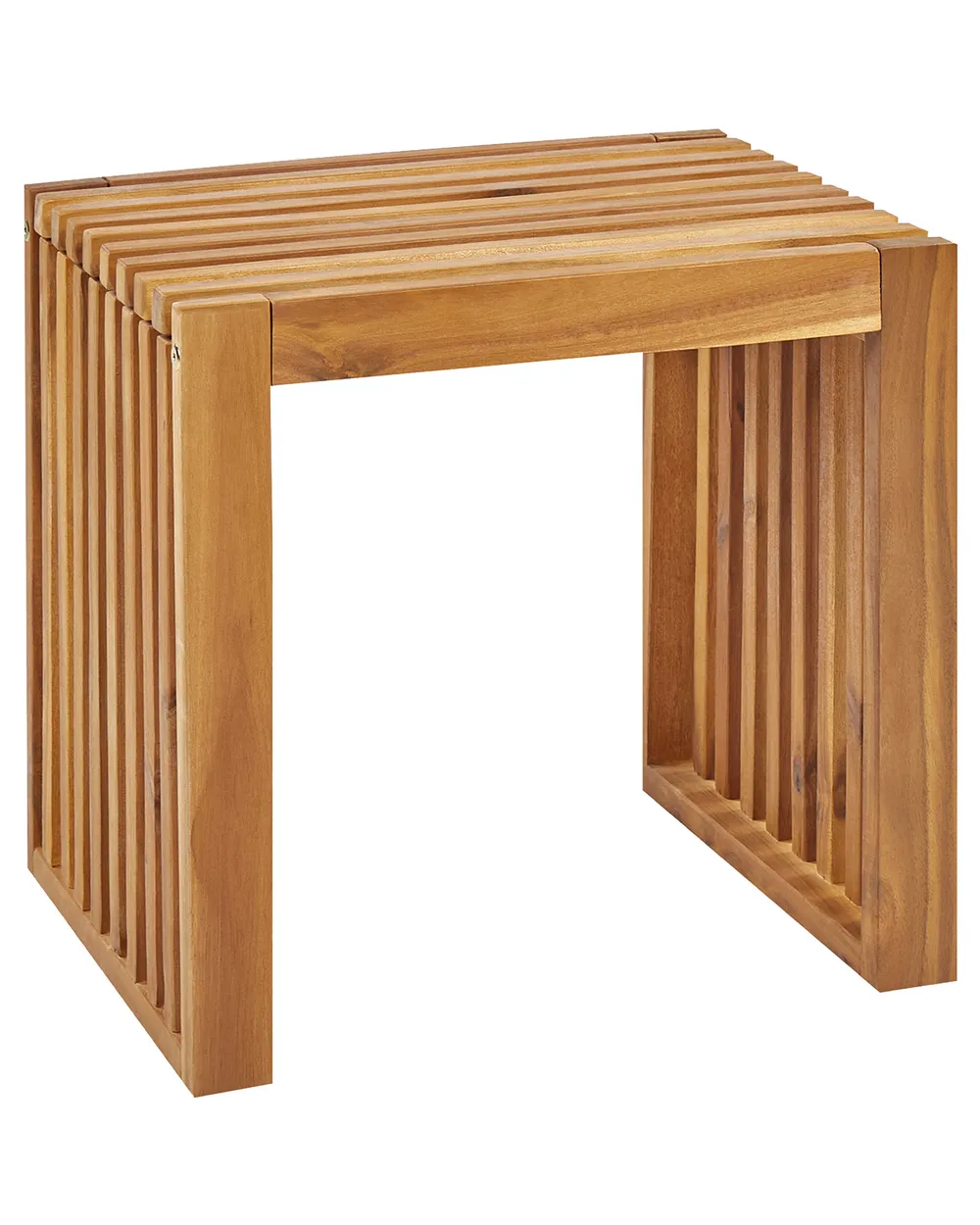 Set of 3 Garden Stools BELLANO Acacia Wood Brown_921961