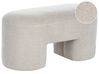 Upholstered Bench DECORAH Boucle Light Beige