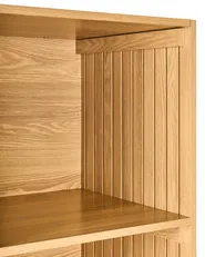 9 Shelf Open Wardrobe LEANDRO Light Brown_1002471