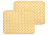 Set of 2 Garden Chair Cushions FIJI 29 x 38 cm Yellow