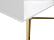 Coffee Table EMPORIA Tempered Glass White/ Gold_757590