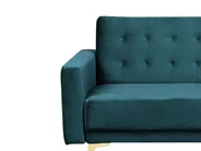 Bäddsoffa 3-sits ABERDEEN Sammet Blågrön_737999