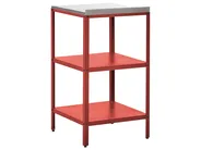 3 Piece Outdoor Kitchen Set with Sink VILAMA Red Metal_1052362