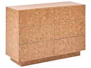 6 Drawer Chest WOODEND Burl Effect_1102436