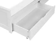 Bed with 2 Drawers OLENDON Pine Wood White 120 x 200 cm (EU Small Double)_1082209