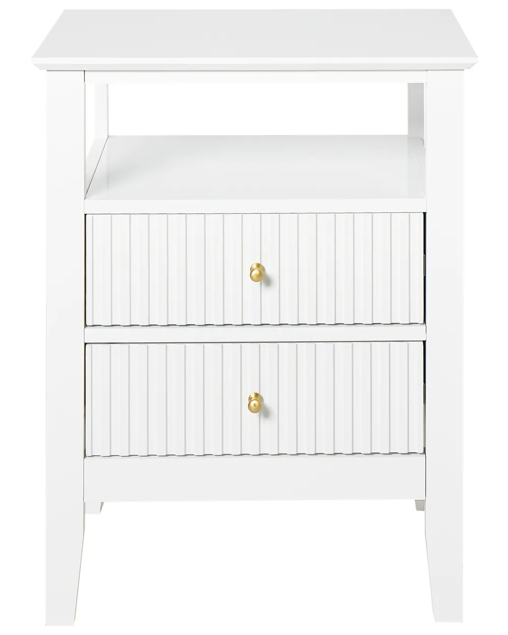 Set of 2 Bedside Tables ASSISI White_1069715