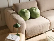Set of 2 Decorative Cushions SALVIA 33 x 33 cm Velvet Olive Green Solid_1078797