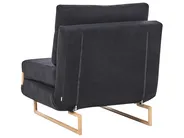 Single Sofa Bed JERSLEV Fabric Black_1010105