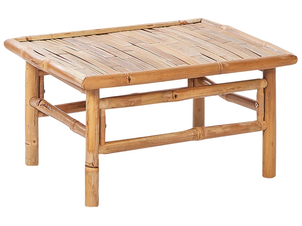Trädgårdssoffgrupp med bord 6-sits CERRETO Bambu Off-White Vänstervänd_909664