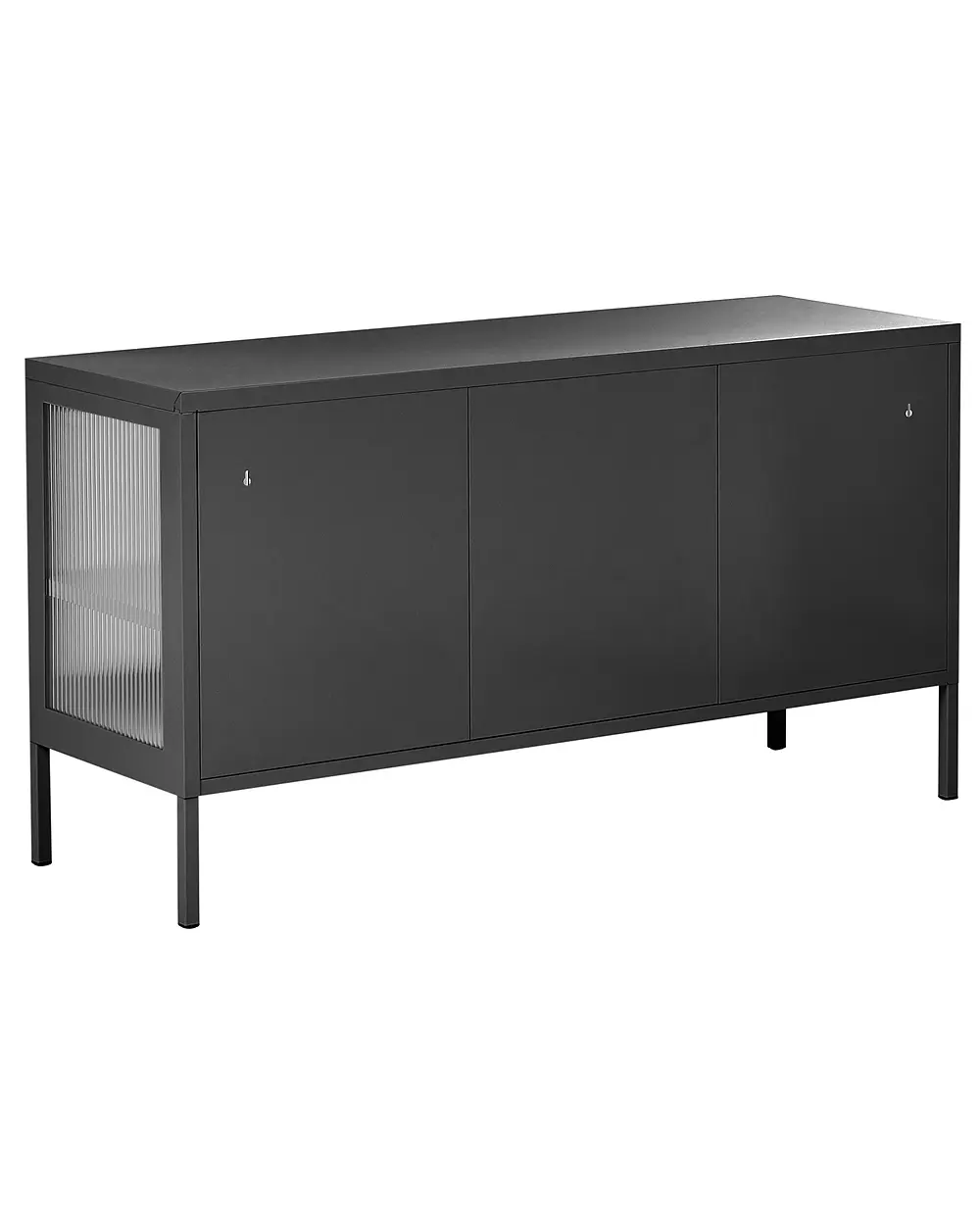 Skänk med 3 dörrar GLEORA Metall Svart_1158696