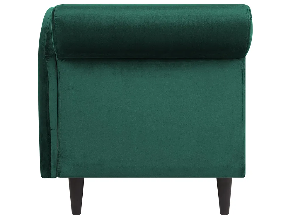 Left-Hand Chaise Longue LUIRO with Storage Velvet Emerald Green_768751