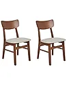 Ruokatuolisetti 2 kpl ANOKA Puu Ruskea/beige