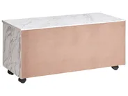 Bathroom Cabinet TERESINA with Wheels 80 cm White Marble_983994