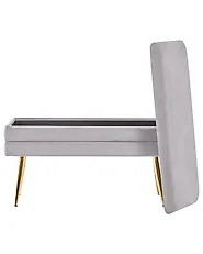 Upholstered Storage Bench DURHAM Velvet Grey_1194808