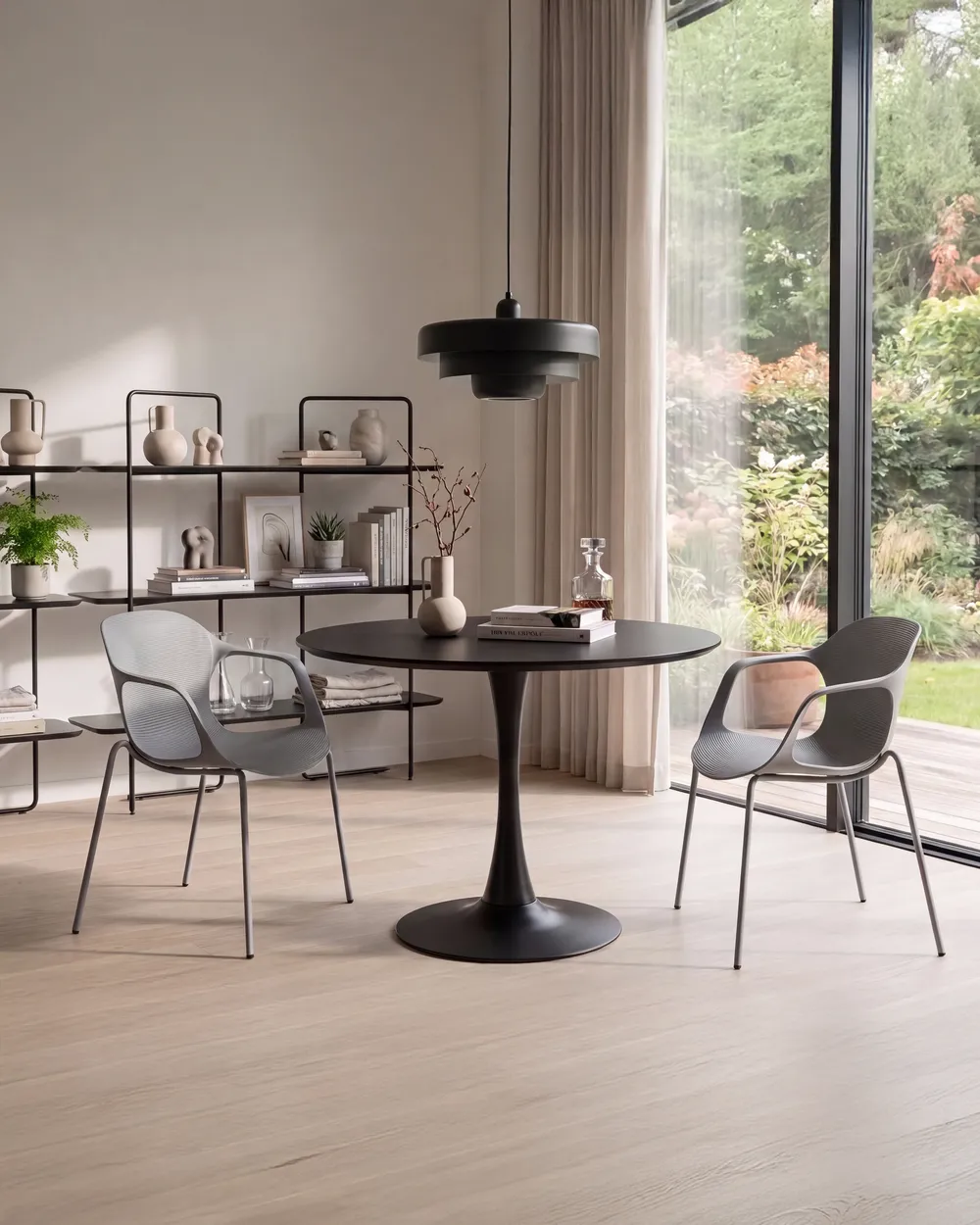 Set of 2 Dining Chairs ELBERT Light Grey
