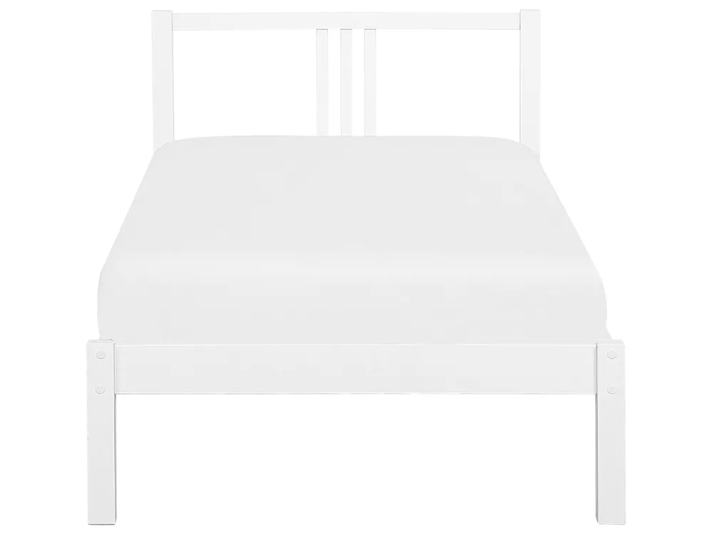 Säng med lamellram Furu VANNES 90 x 200 cm Vit_752617