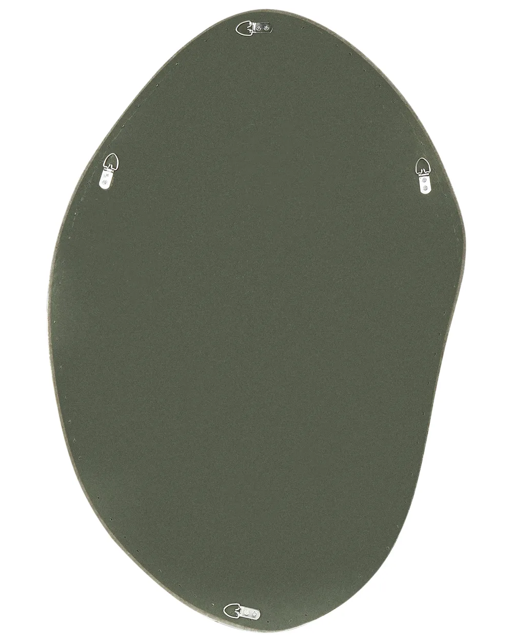 Wall Mirror LENAX 59 cm 90 cm Velvet Olive Green_891971