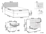 Bedroom Set Pine Wood AMBAZAC 160 x 200 cm (EU King Size) Light Brown_1118941