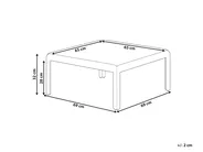 Garden Coffee Table FERRETTI 69 cm 69 cm Taupe_1057994