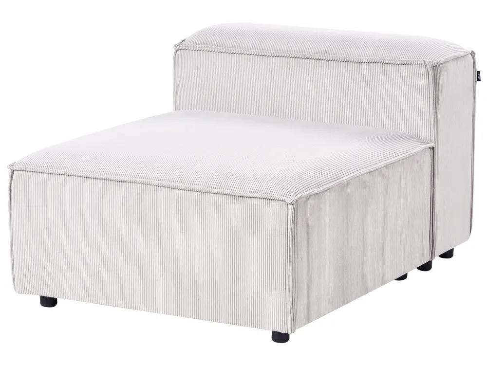 Modular Corner Sofa 5 Seater ARDAL Corduroy Off-White Right Hand_1008158