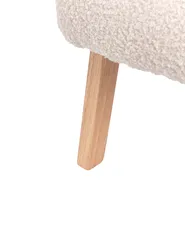 Kids Armchair LINDE Boucle Light Beige_989289