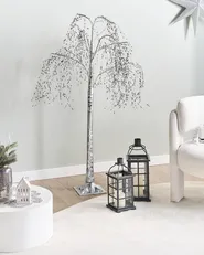 Outdoor Decoration LED NILLAKA 145 cm Tree Silver_1015267