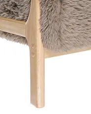 Fåtölj SKOVDE Fuskpäls Taupe_1019275