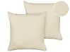 Koristetyynysetti 2 kpl LEUZEA 60 x 60 cm Buklee Beige Hillitty
