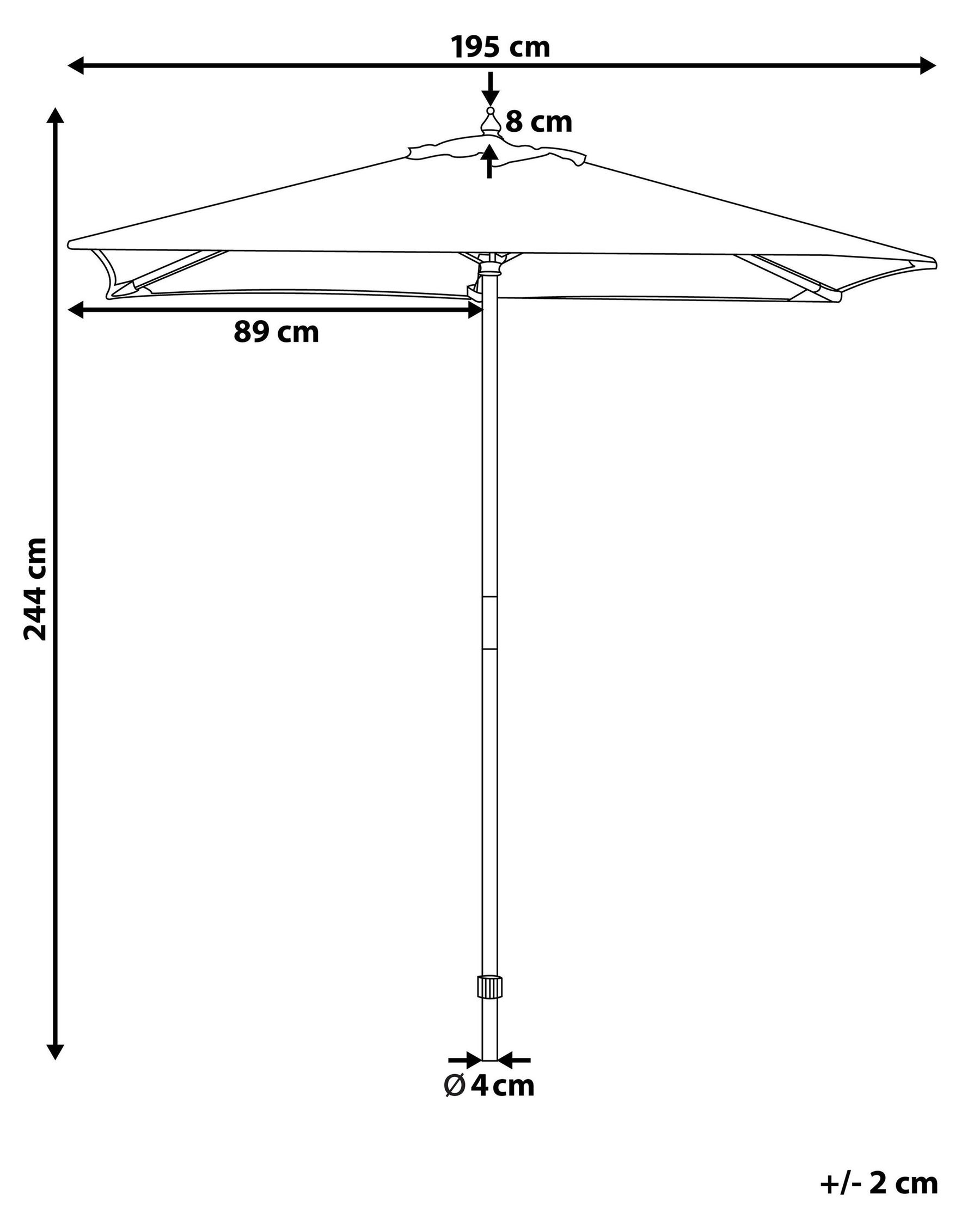 Aurinkovarjo 195 cm FLAMENCO Vaaleanbeige_1077847