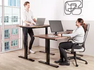 Electric Adjustable Standing Desk DESTINES 120 cm 72 cm Brown/ Black_899435