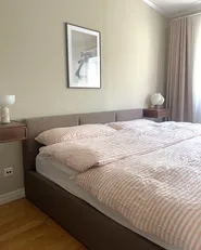 Säng med förvaring BOUSSE Bouclé Taupe 180 x 200 cm_1018019