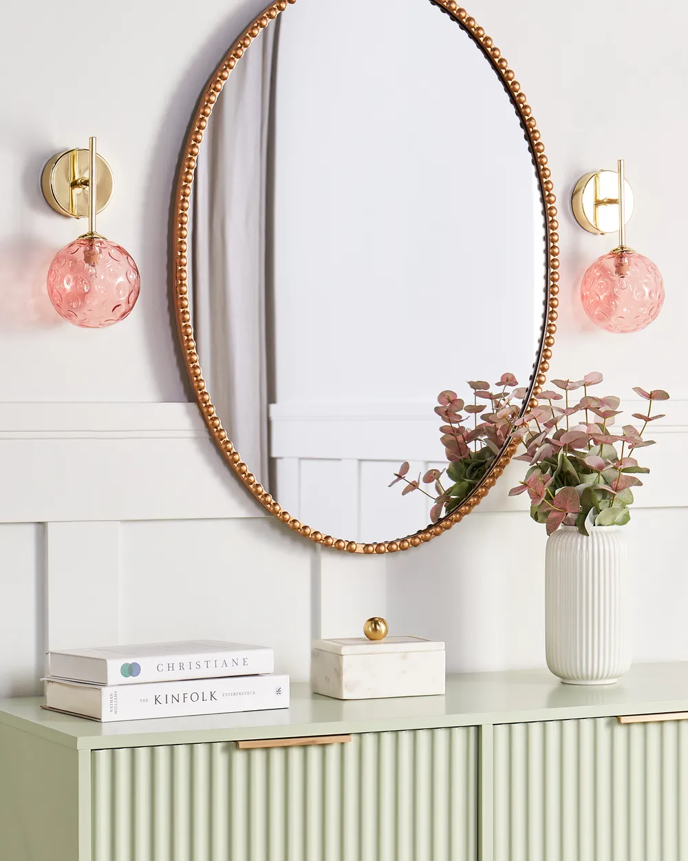 Set of 2 Wall Lamps ANADYR Glass Pink_942977