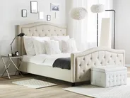 Bed Fabric AUREL 160 x 200 cm (EU King Size) Beige_734152