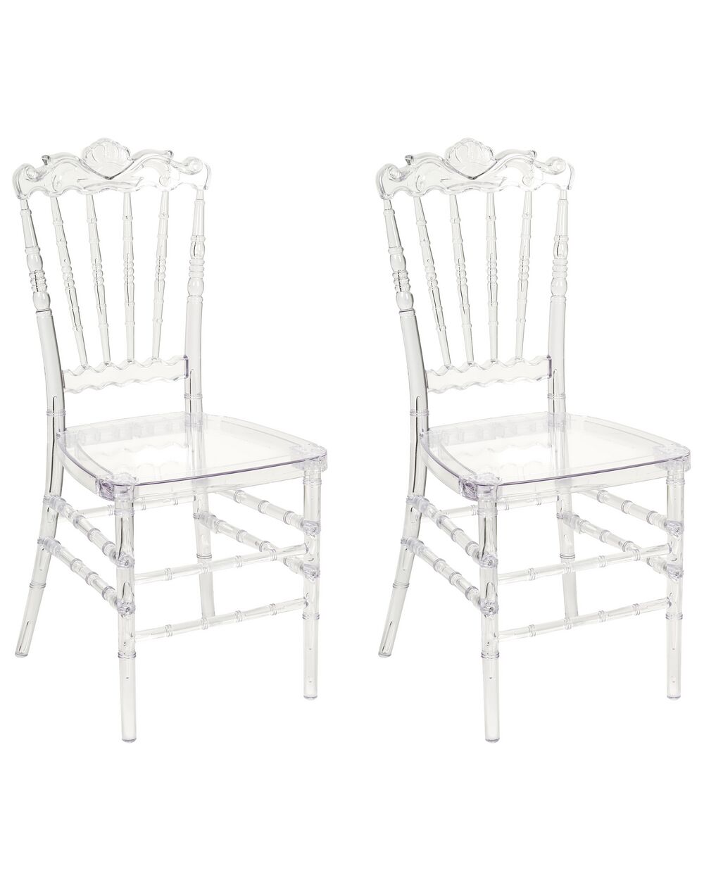 Set of 2 Dining Chairs MENDON Transparent