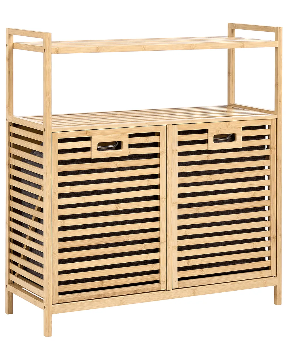 Vaskeriskap med vippbar front CEJAR 88 cm Bambus Lysebrun