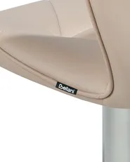 Set med 2 barstolar VALETTA Vridbar Konstläder Ljusbeige_782074