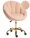 Desk Chair ANNABELLE Boucle Peach Pink