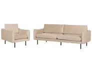 Living Room Set 4 Seater VINTERBRO Velvet Beige_897443