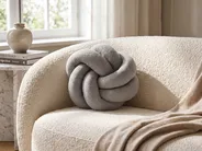 Throw Cushion ANGELONIA 45 x 45 cm Boucle Grey Solid_936064