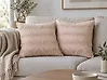 Set med 2 prydnadskuddar AGASTACHE 45 x 45 cm Rosa Geometriskt tryck