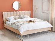 Sänky sametti MIRIBEL 180 x 200 cm Beige_870656